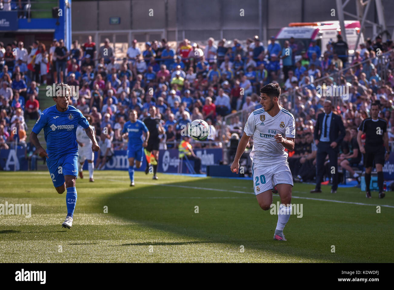 The football mach celebrate in Getafe´s stadium coliseum between Getafe