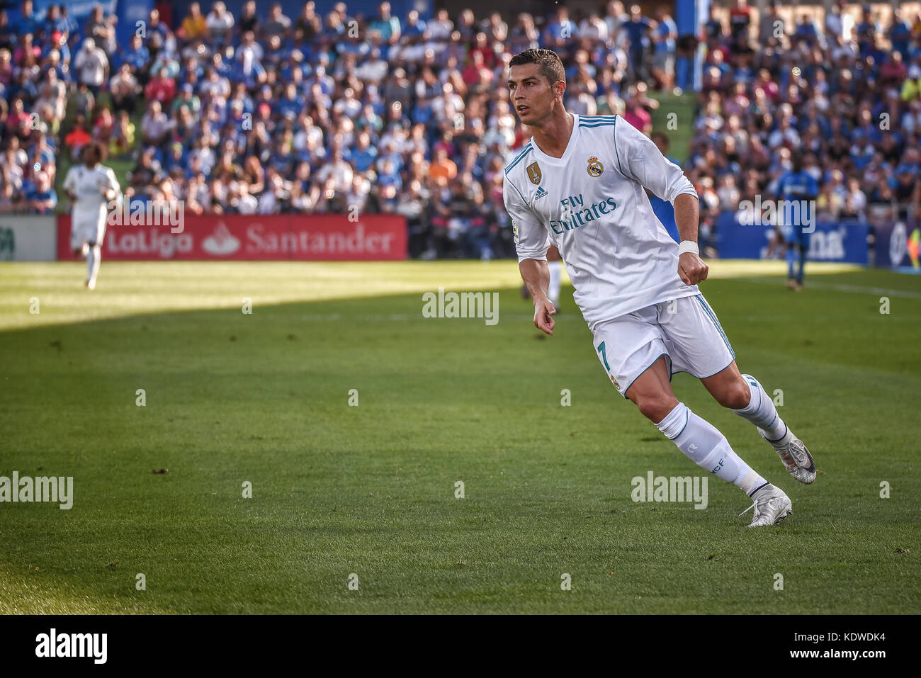 Cristiano Ronaldo in a football soccer mach between Getafe C. F vs Real  Madrid in a Coliseum Stadium in Getafe City with a final score 1-2 Stock  Photo - Alamy