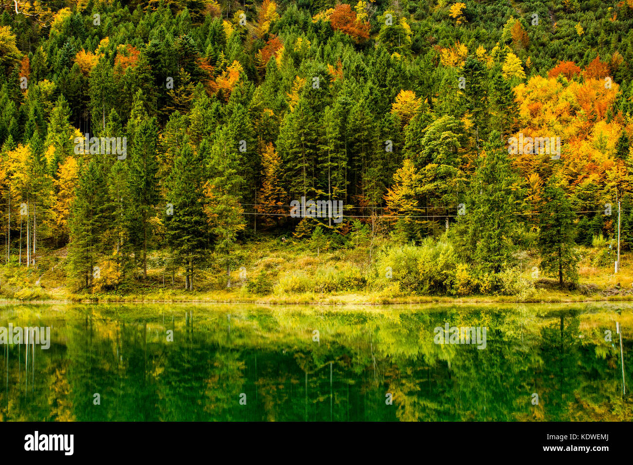 A view of Plansee, lake in Austria, in a cloudy day Stock Photo - Alamy