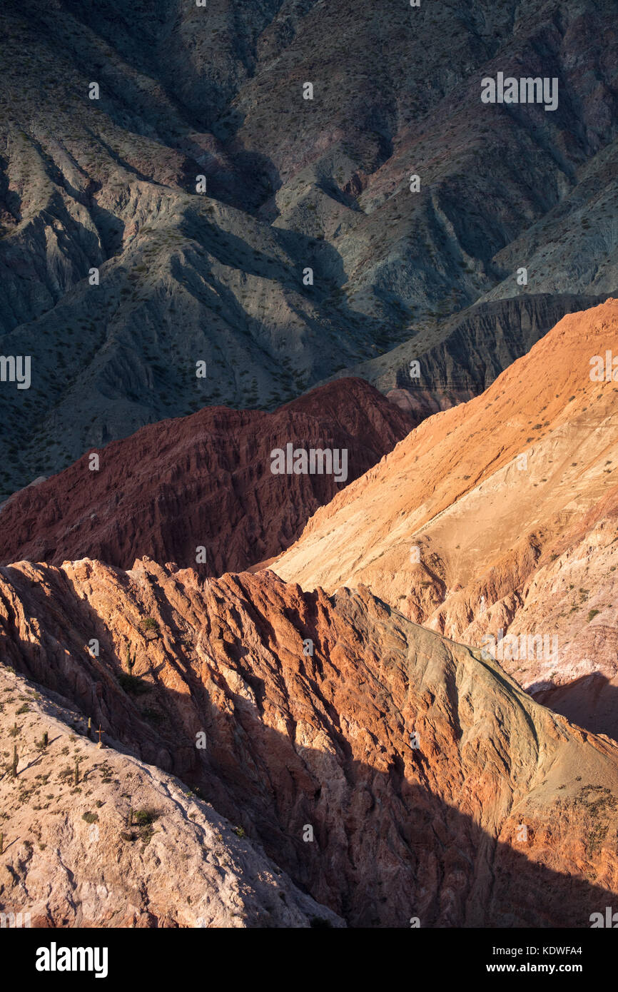 The Cerro de Siete Colores (Hill of Seven Colours) at Purmamarca, Quebrada de Humahuacha, Jujuy Province, Argentina Stock Photo