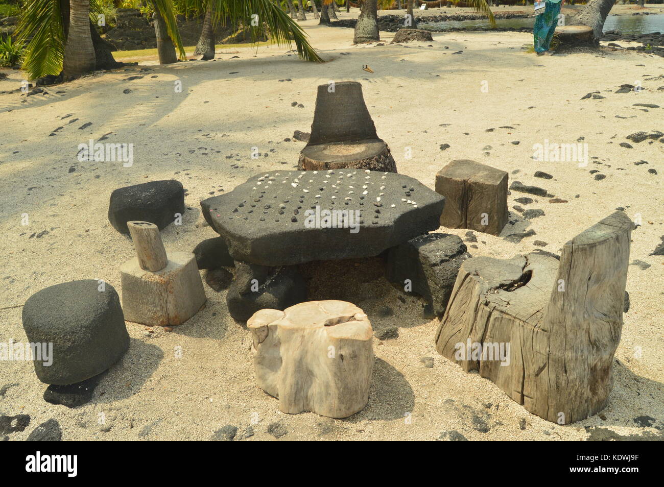 Konane Hawaiian Native Board Game Stock Photo Alamy