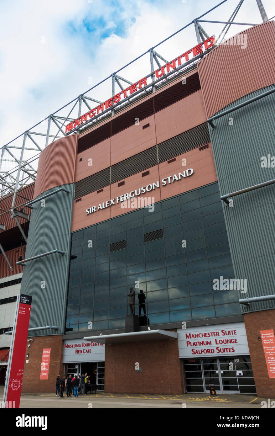 The Sir Alex Ferguson Stand at Old Trafford. Home of Manchester United  Football Club Stock Photo - Alamy