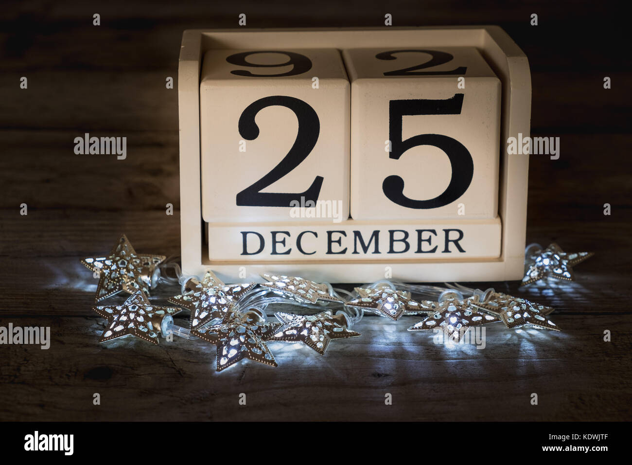 Christmas day date shown on calendar Stock Photo
