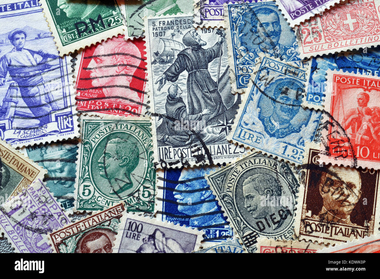 Old postage stamps from venice hi-res stock photography and images - Alamy