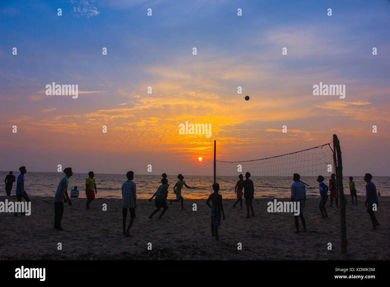 Kerala Photos - Beach Photos - Sunset Stock Photo