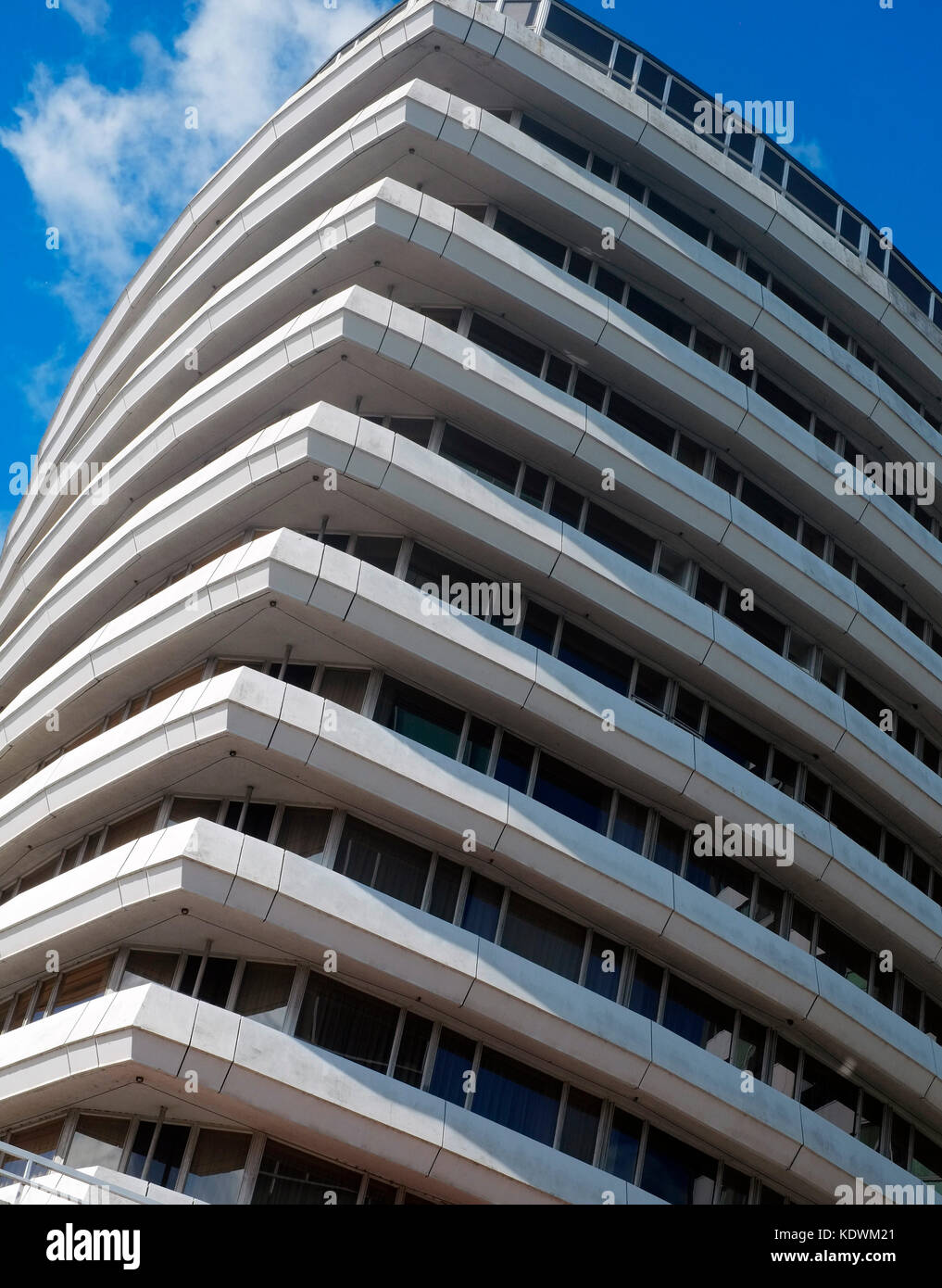 Atlantic Hotel, Liverpool. Mid-century Modern building with ship's prow ...