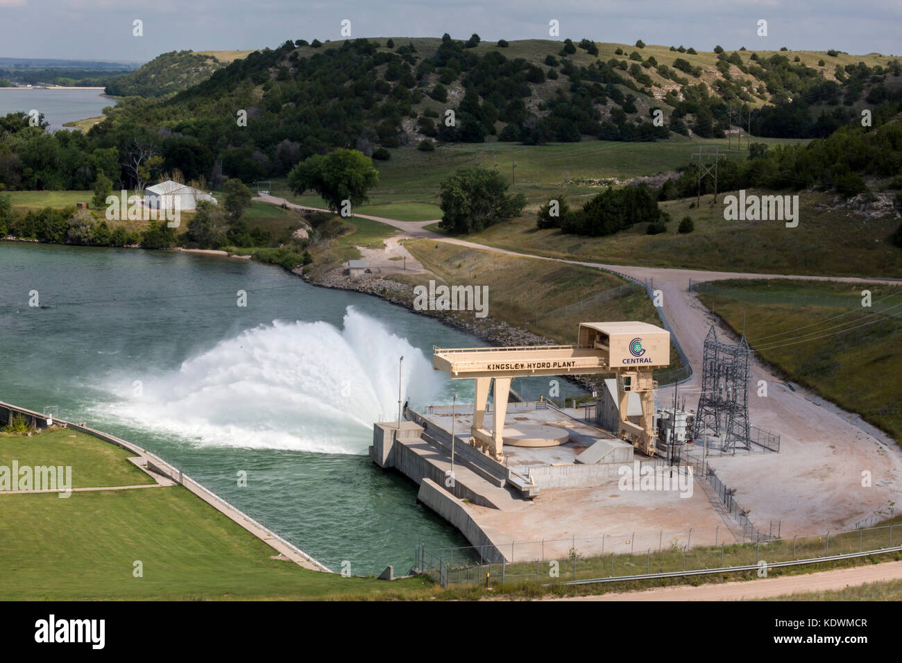 Ogallala, Nebraska Water is released from Lake McConaughy, making electricity at the Kingsley