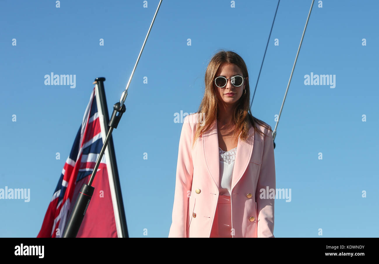 Millie Mackintosh attends a photocall at TheYachtMarket.com Southampton