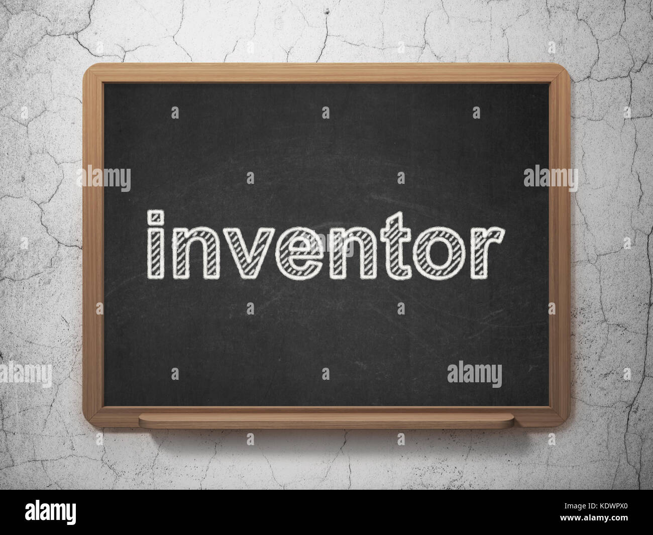 Science concept Inventor on chalkboard background Stock Photo Alamy