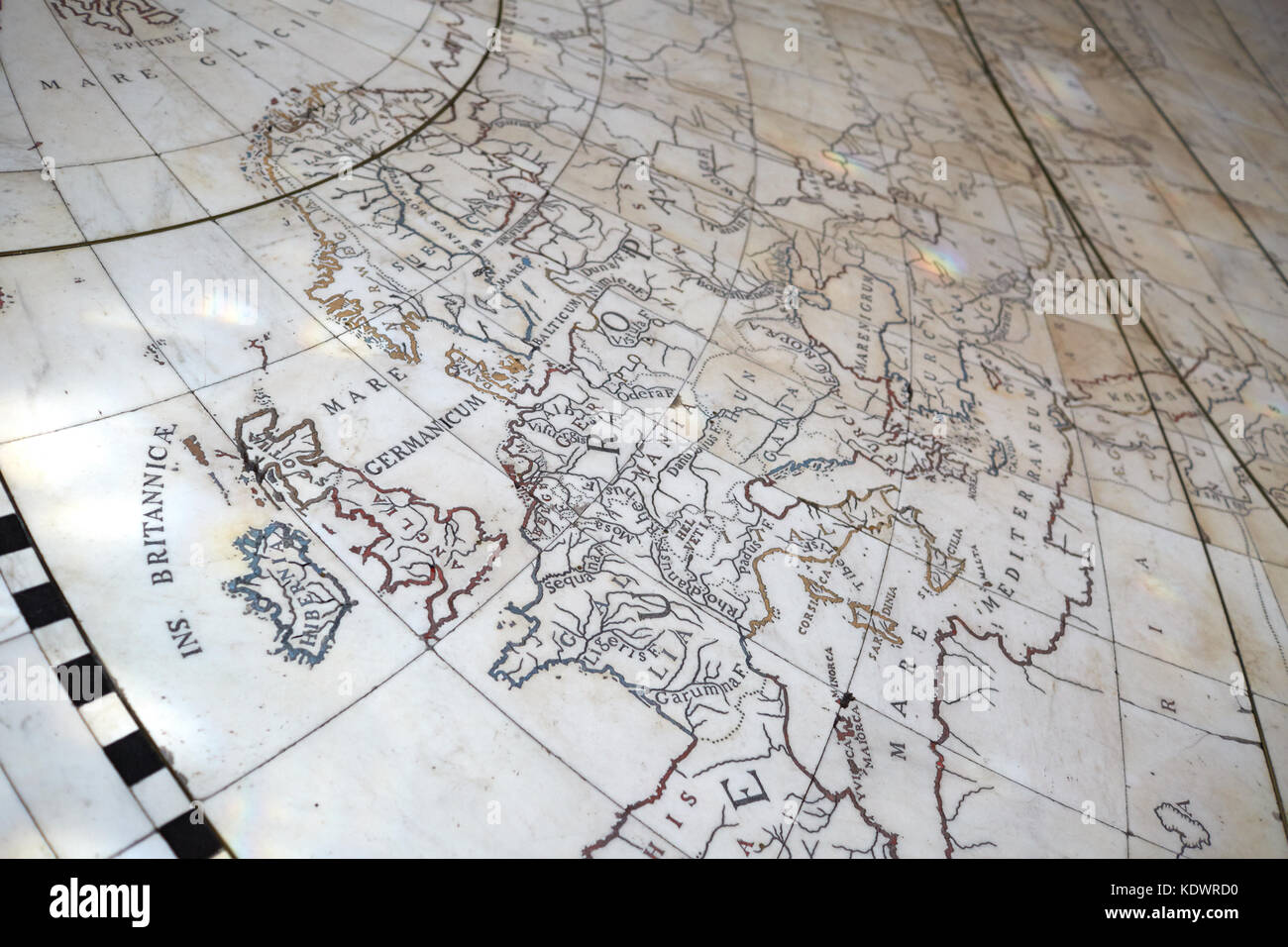 Marble interior of the Royal Palace of Amsterdam Stock Photo