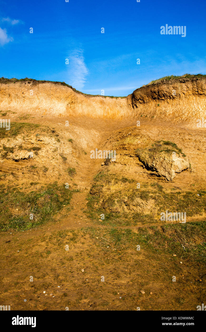 Clay cliff erosion on east hi-res stock photography and images - Alamy