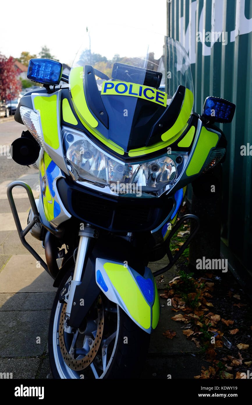Metropolitan Police BMW motorbike Stock Photo