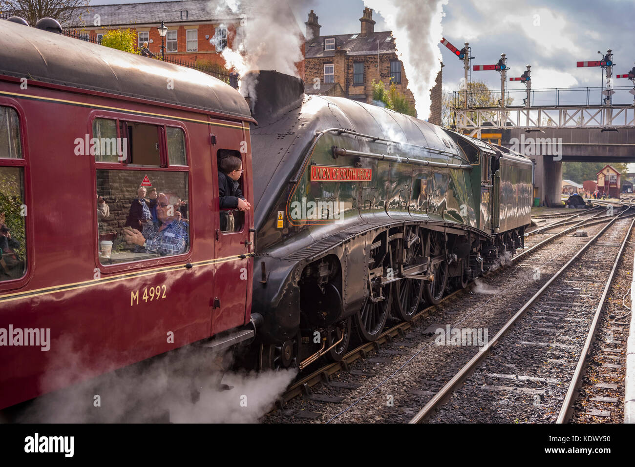 East Lancashire railway autumn steam gala October 2017. ELR Union of South Africa. Stock Photo