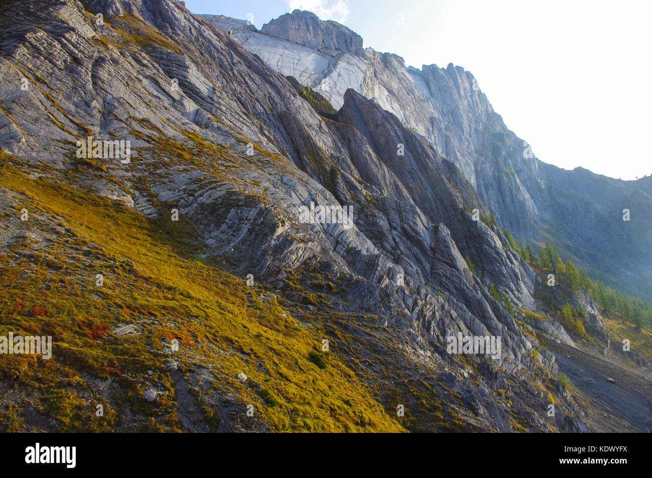 Alpine Mountain Rock face on - Alps the Stock Photo Alamy Vaude, Swiss in Switzerland