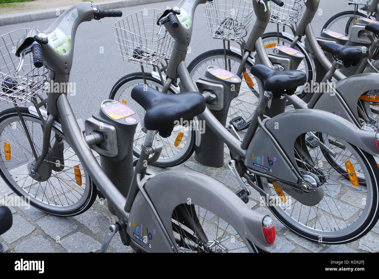 Velib bikes sharing station in Paris, France Stock Photo Alamy