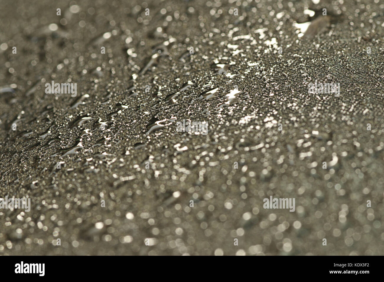 water drops on material of a jacket, water repellent Stock Photo