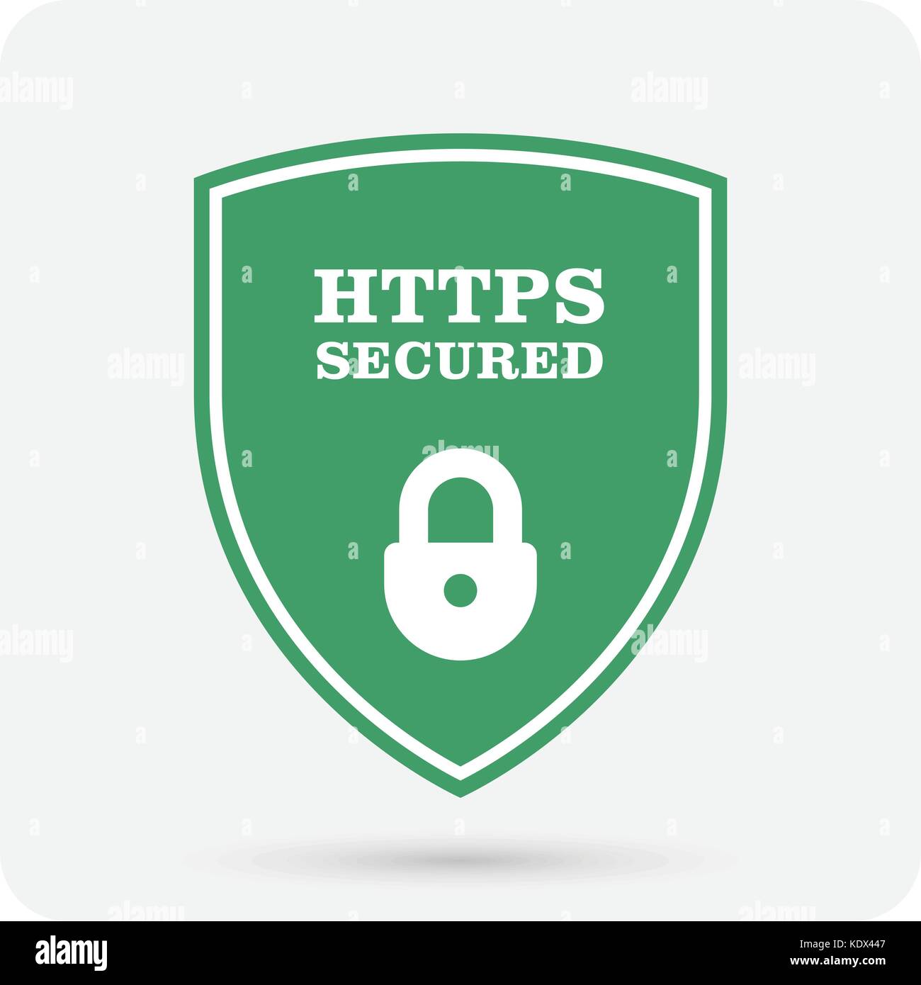 Https secure website - Ssl certificate shield with padlock Stock Vector