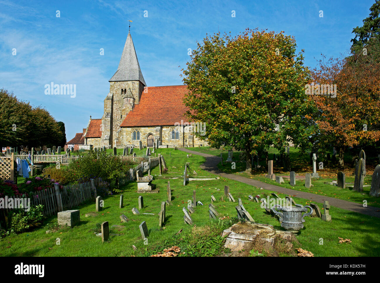 St Bartholomew's Church, Burwash, East Sussex, England UK Stock Photo