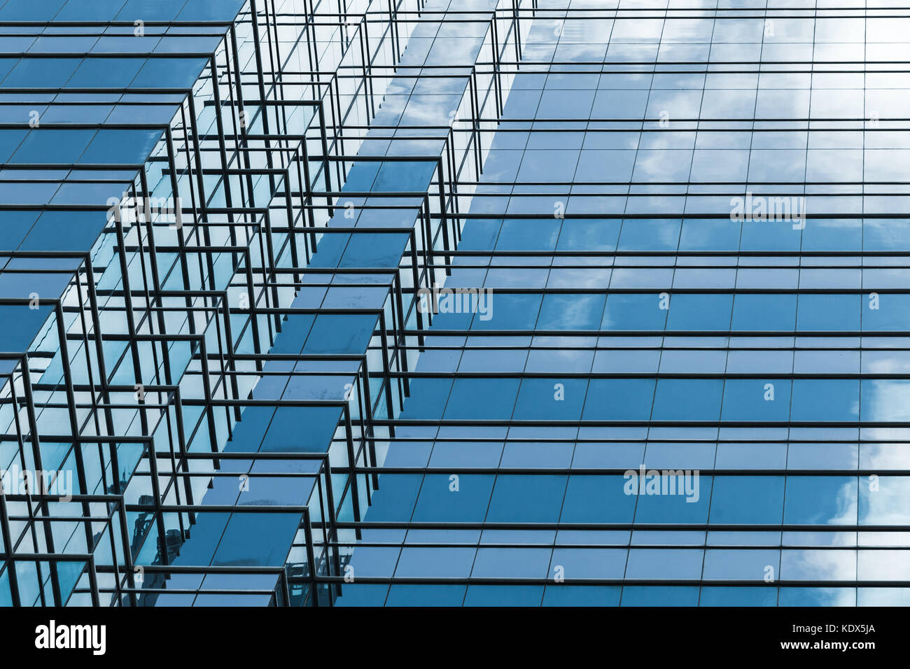 Abstract modern office building architecture fragment, walls of glass ...