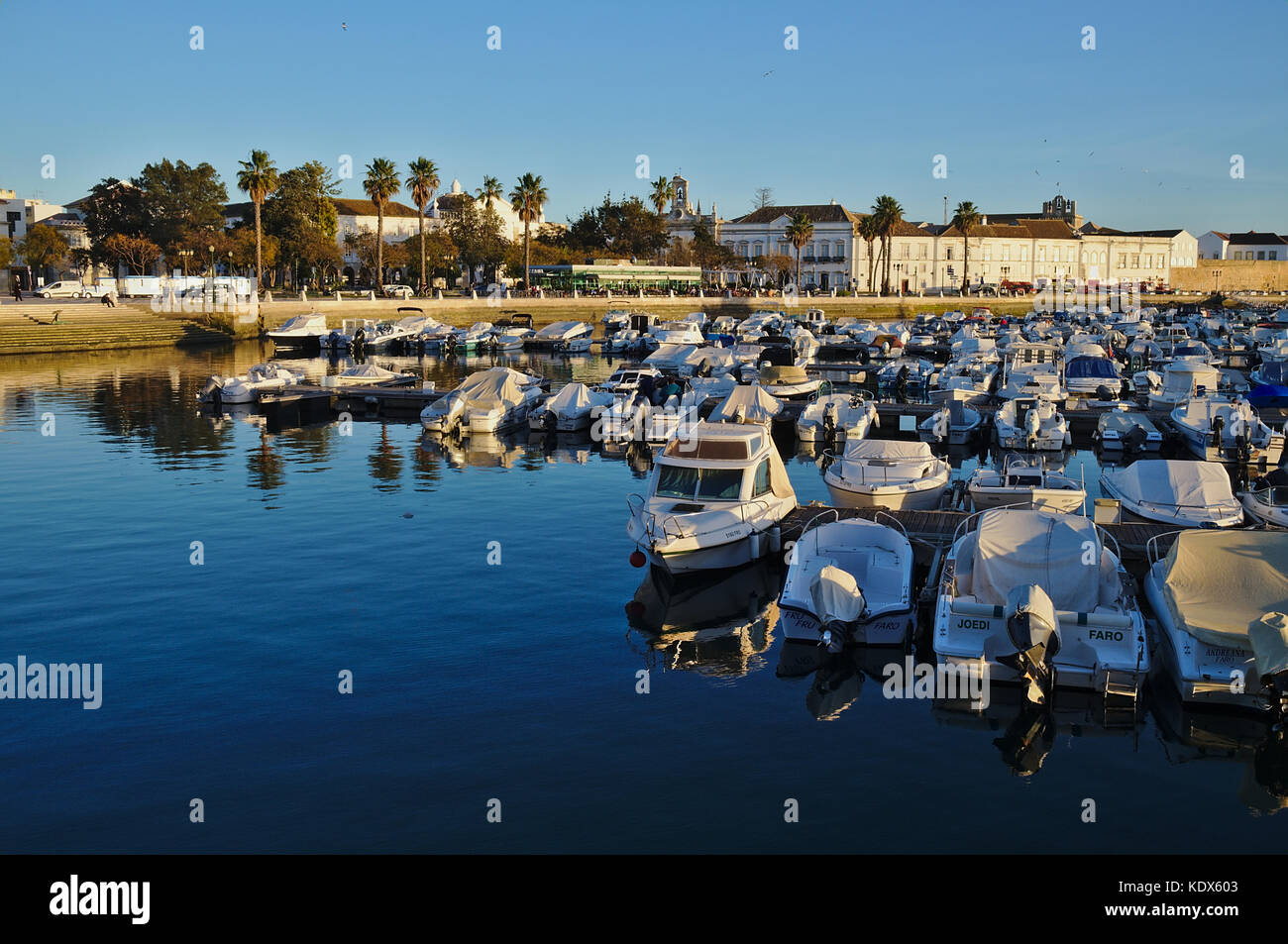 The Marina of Faro during afternoon. Portugal Stock Photo