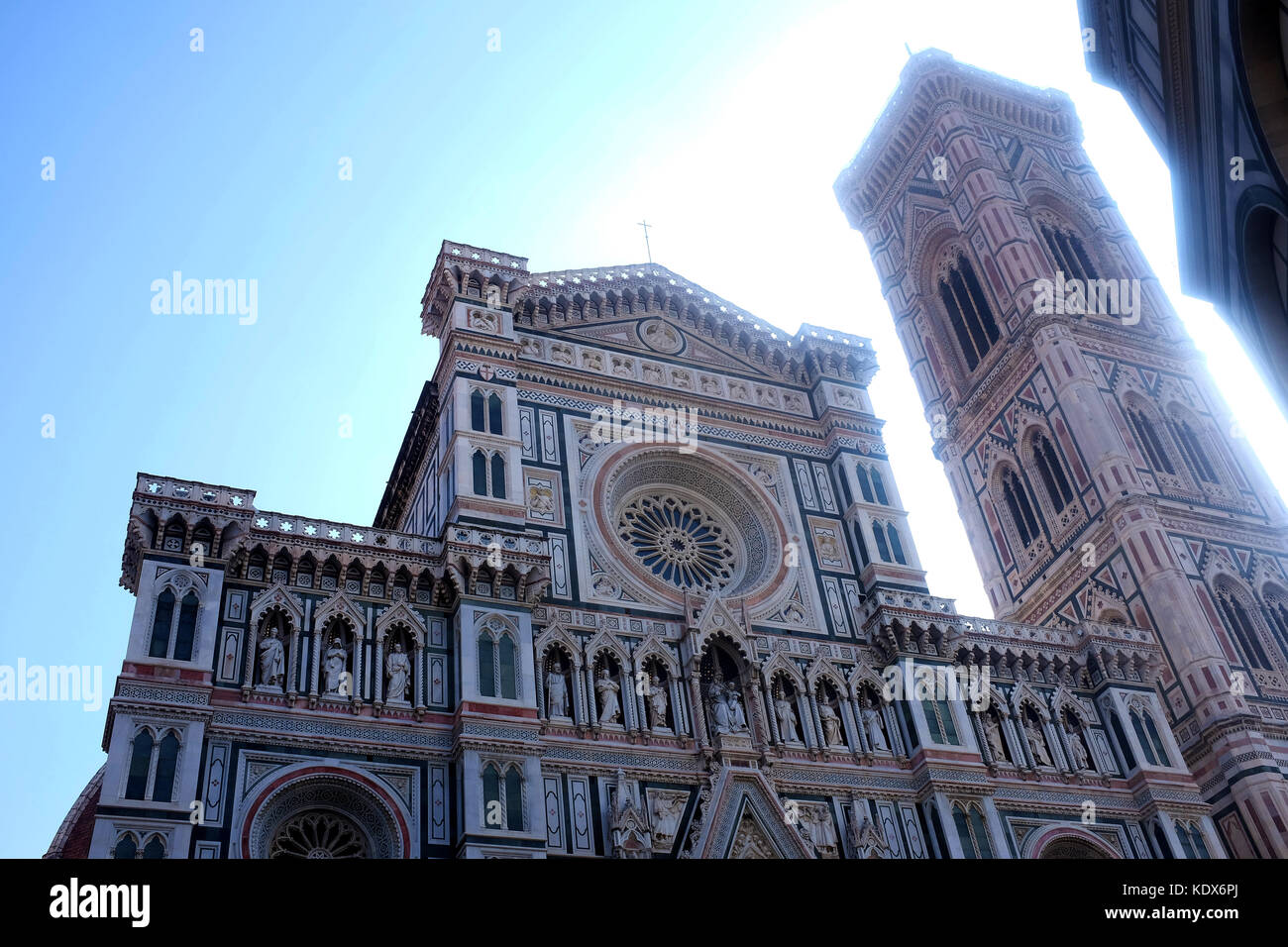 The Cathedral of Saint Mary of the Flower, Di santa maria del Fiore in Florence, Italy with its amazing Brunelleschi Dome. Stock Photo
