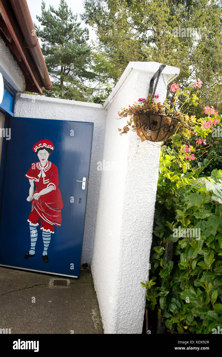 Scotland September 2017. West Kilbride. Ladies toilet renovated by the local community. Stock Photo