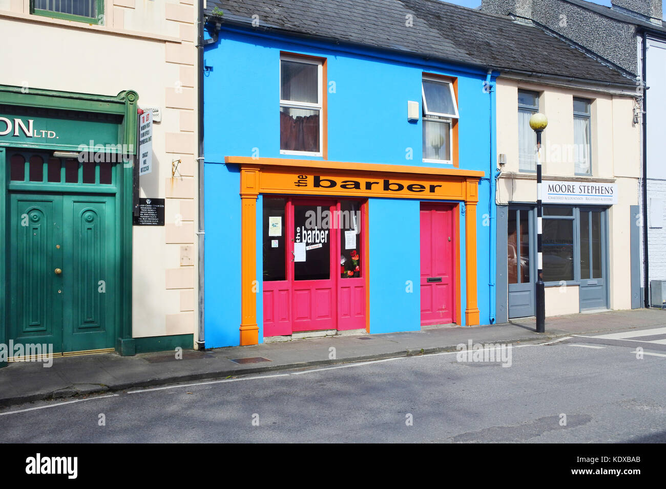 Barber Shop, Castletownbere, County Cork, Ireland - John Gollop Stock Photo