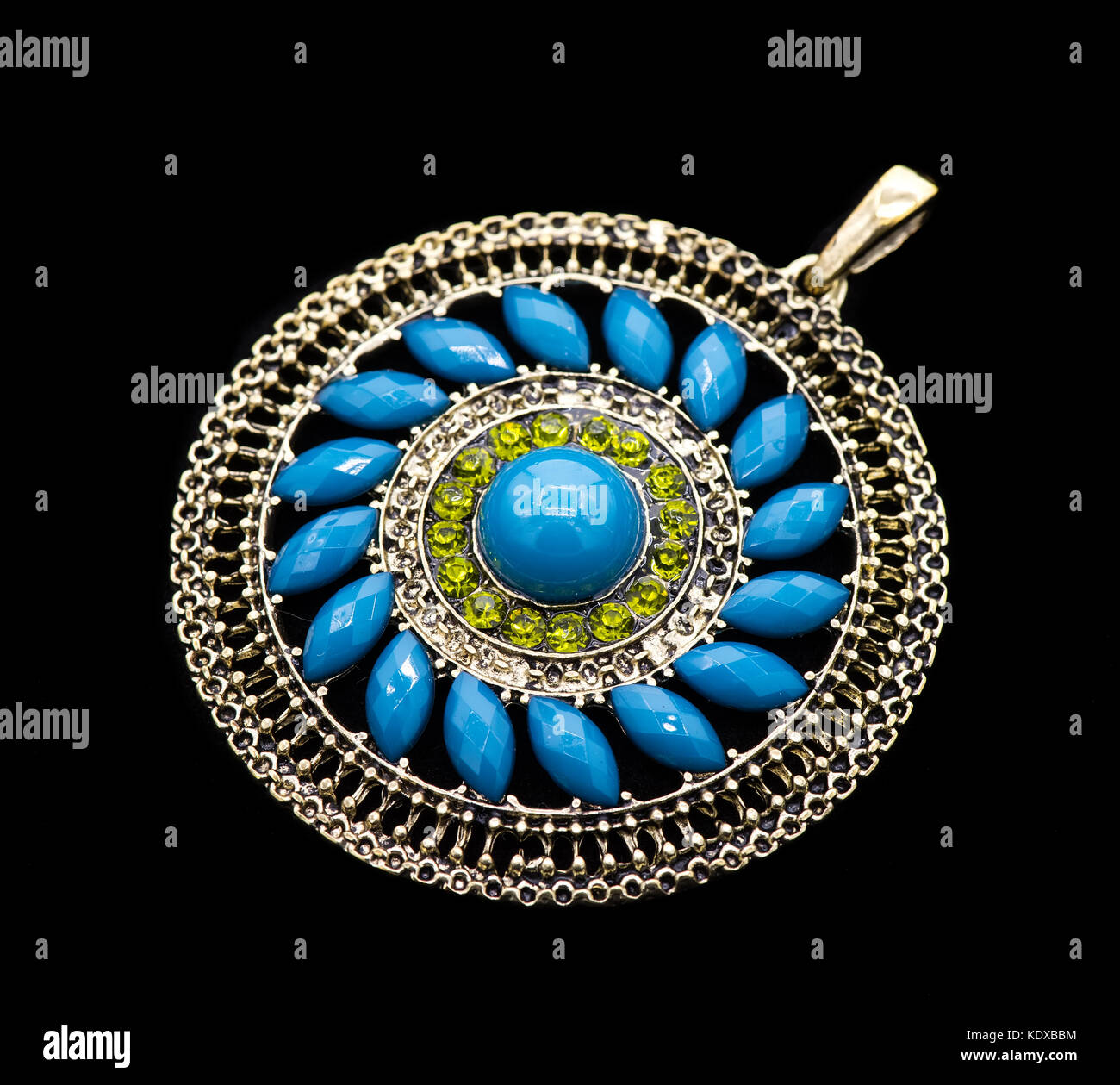 Vintage pendant isolated on black background Stock Photo Alamy