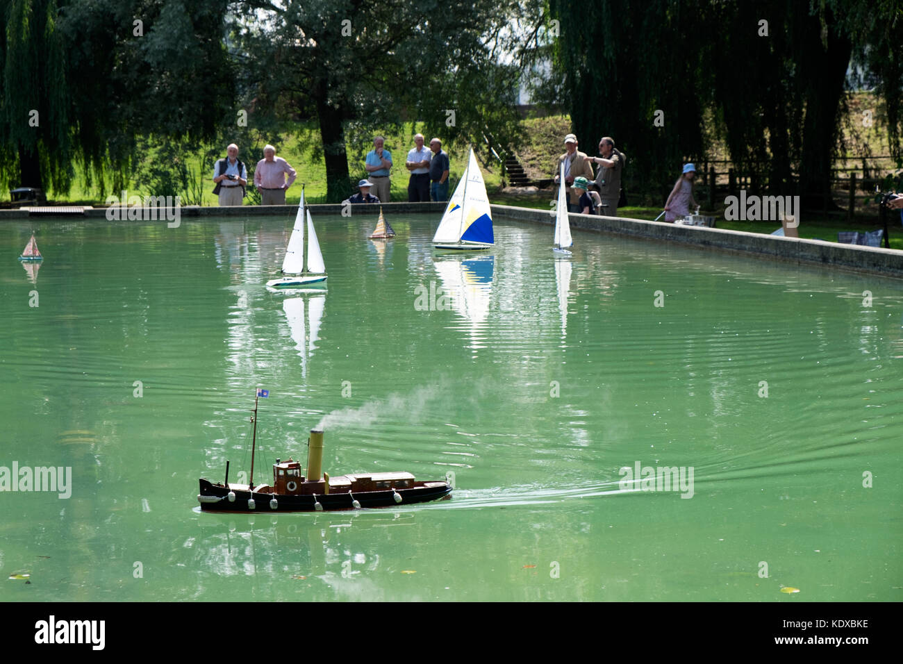 Model boat enthusiasts Woodbridge Suffolk UK Stock Photo Alamy