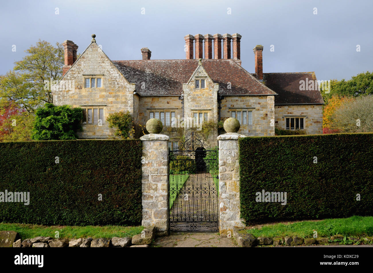 Batemans, the family home of Rudyard Kipling from 1902-1936, deep in the east Sussex countryside. (Viewed from the public highway.) Stock Photo