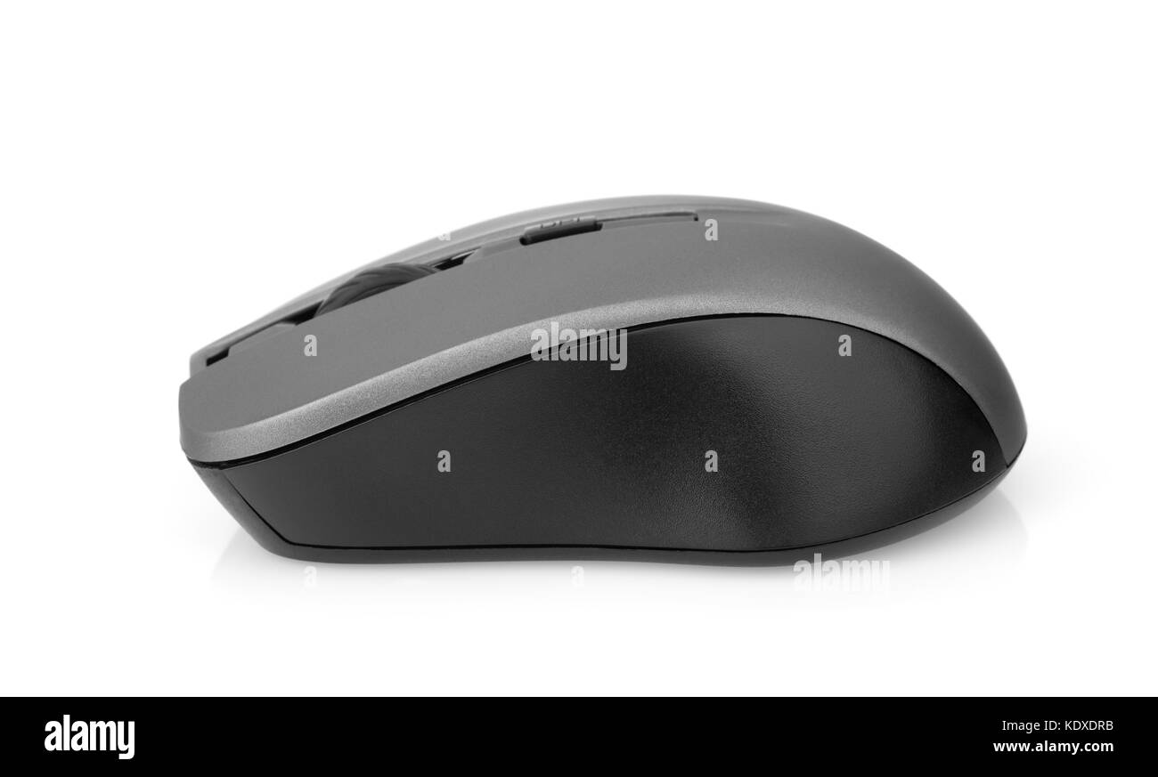 Side view of wireless computer mouse isolated on white Stock Photo