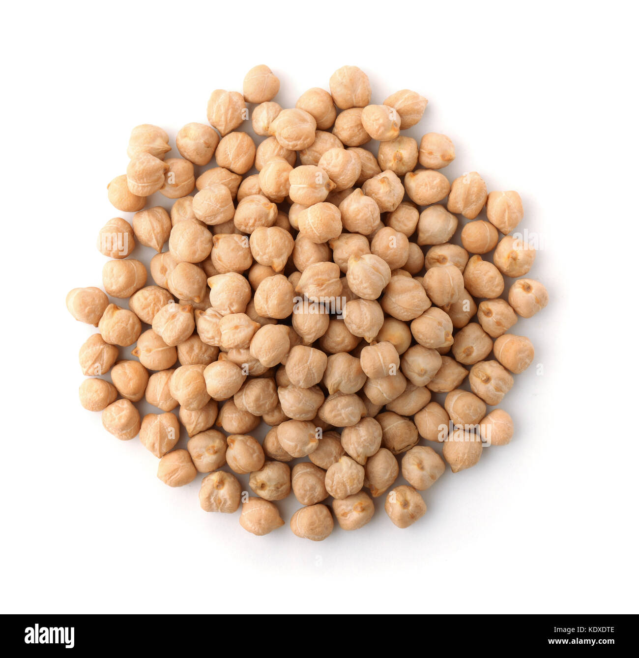 Pile of dried chickpeas isolated on white Stock Photo