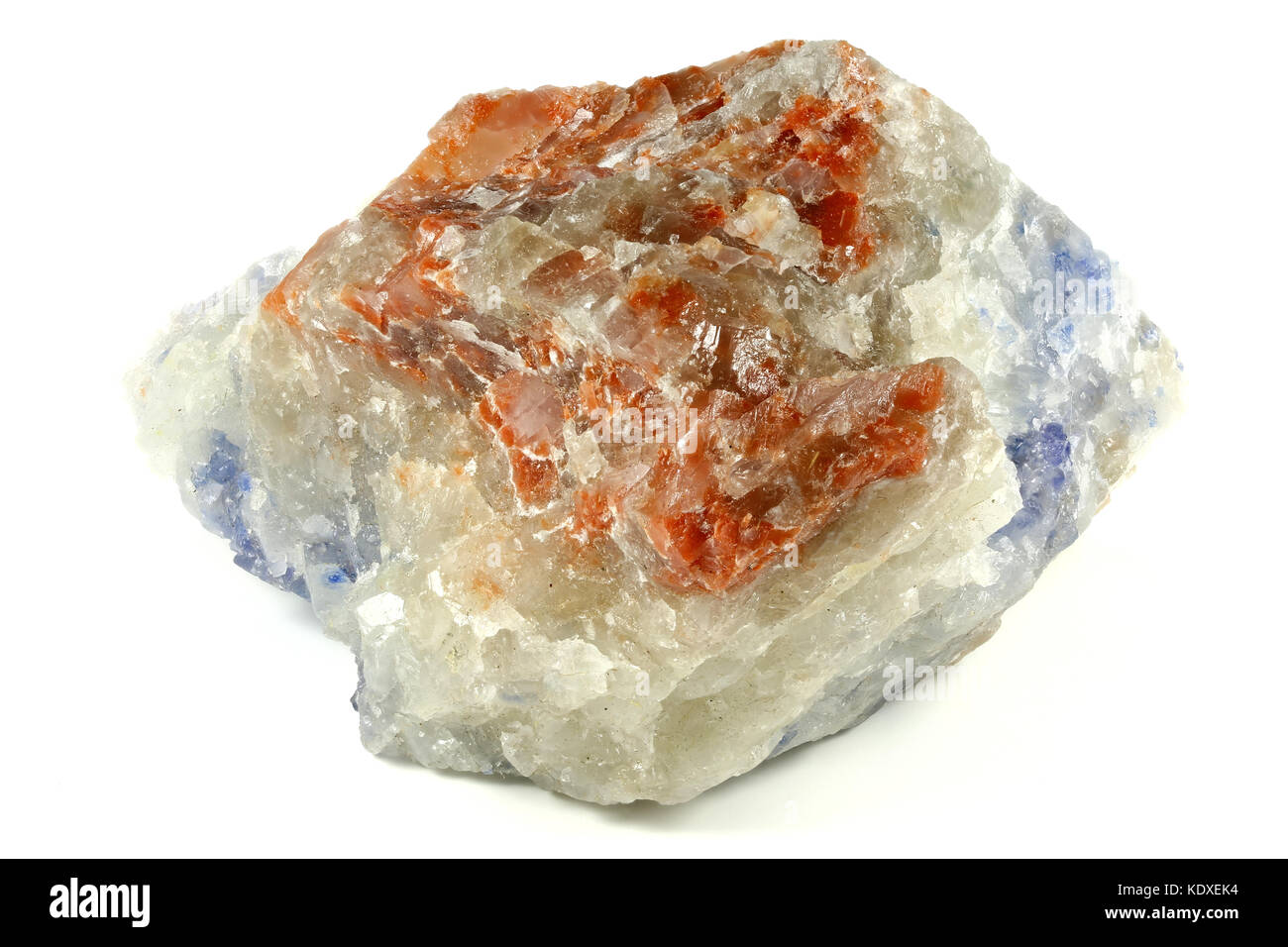 rock salt from Bischofferode/ Thuringia, Germany isolated on white background Stock Photo