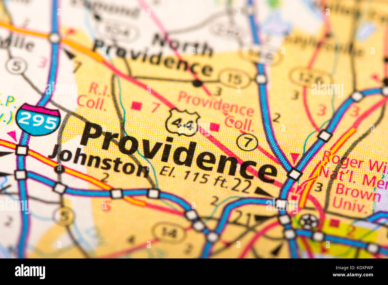 Closeup Of Providence Rhode Island On A Political Map Of The United Closeup Of Providence Rhode Island On A Political Map Of The United KDXFWP