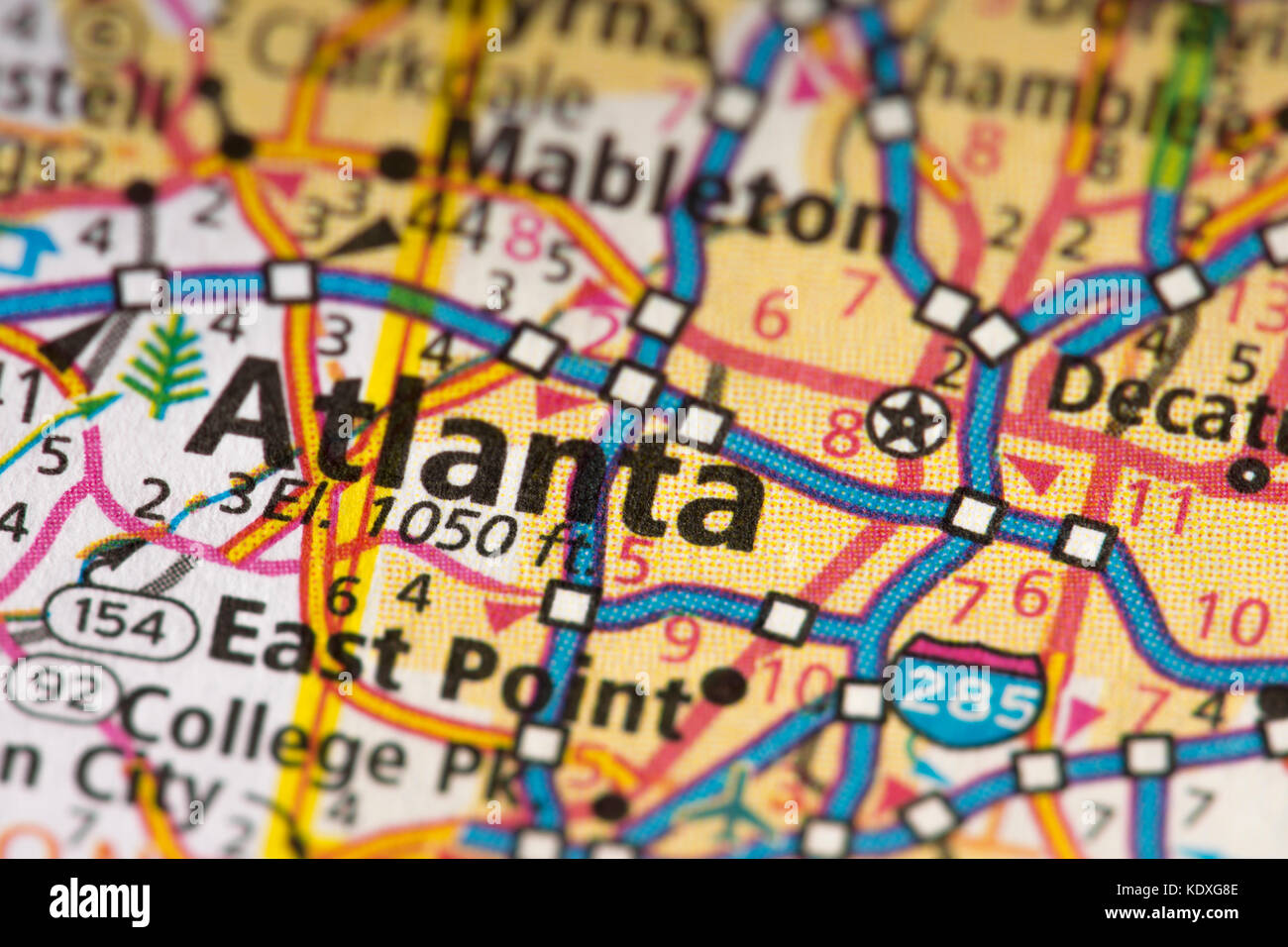 City map atlanta hi-res stock photography and images - Alamy