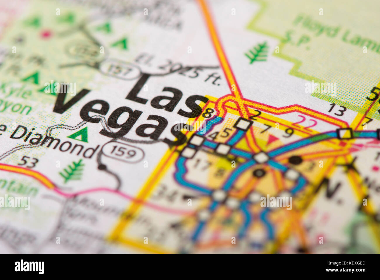 Detailed Las Vegas city strip map, Las Vegas, Nevada state, USA, Maps  of the USA