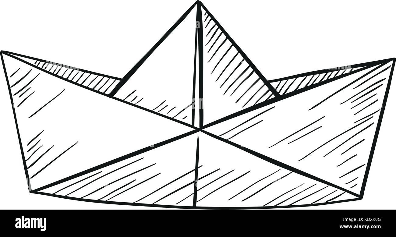 Doodle of paper boat illustration Stock Vector Image & Art Alamy