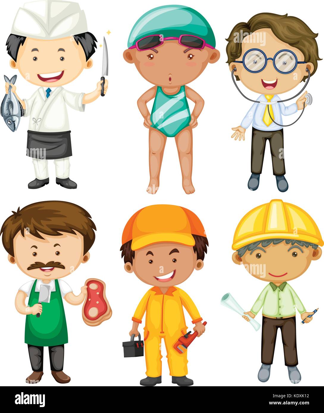 People doing different occupations illustration Stock Vector Image ...