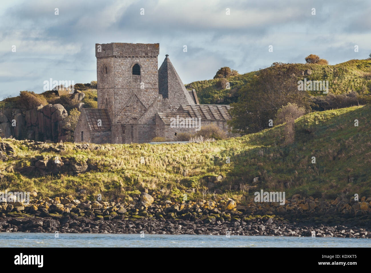 Ruins of an old castle in Scotland - inchcolm island, Edinburgh Stock Photo  - Alamy