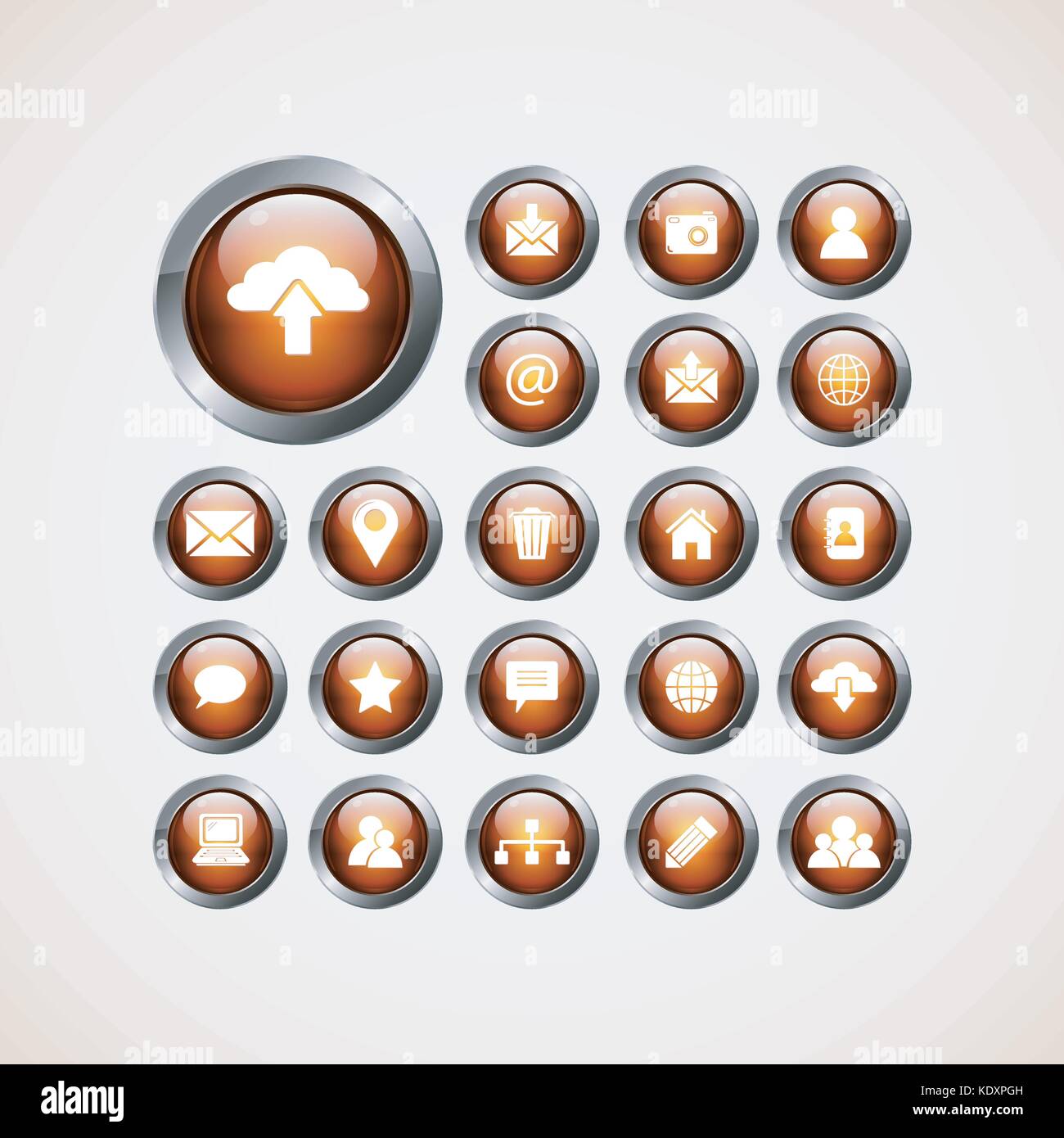Set of web icons, buttons. Vector eps 10 Stock Vector