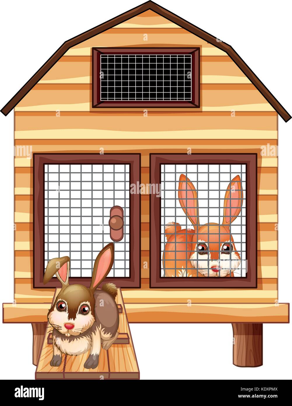 Cage Graphics Rabbit Rabbits cage Stock Vector Images - Alamy