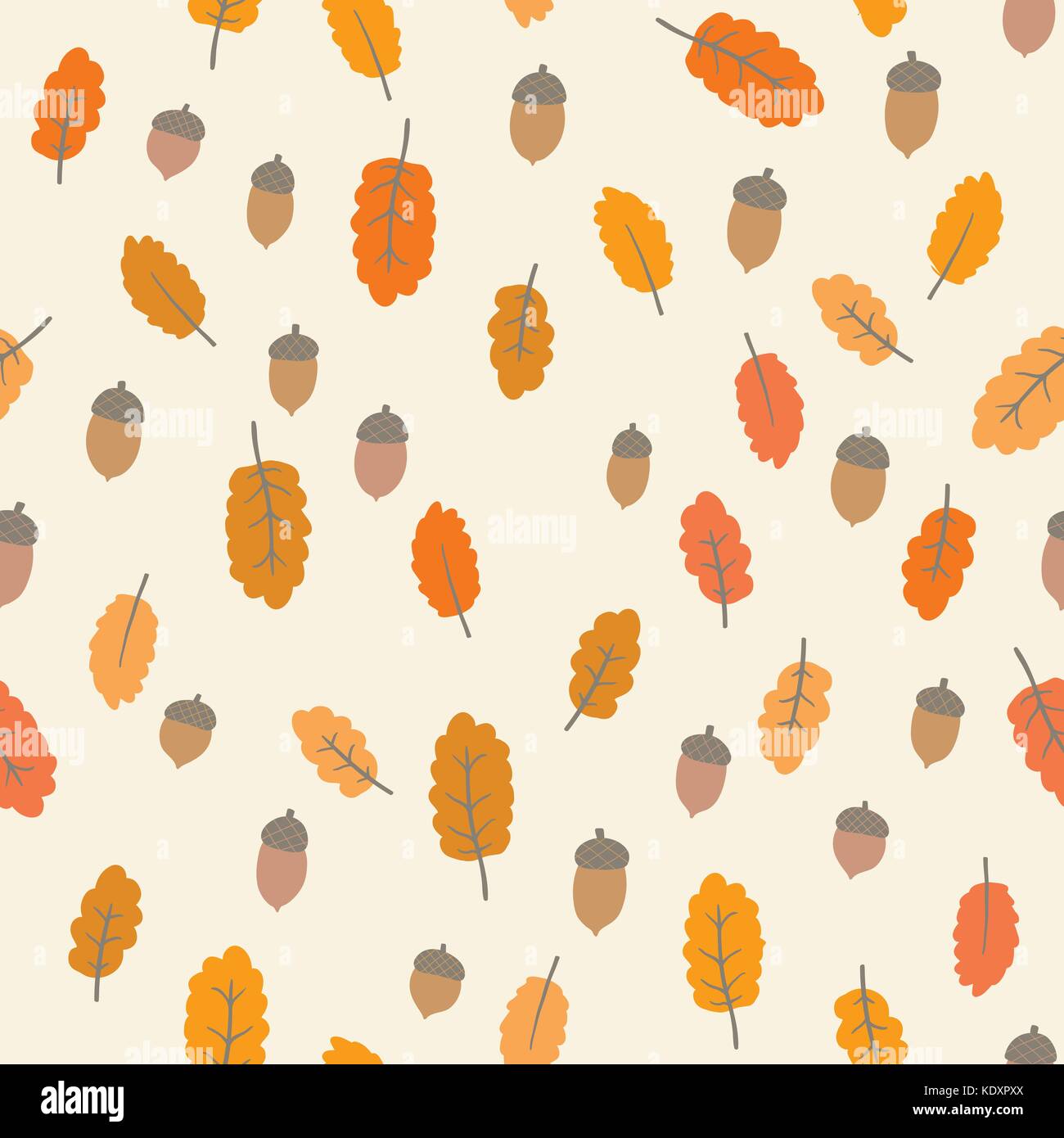 Seamless pattern with oak leaves and acorns Stock Vector Image & Art ...