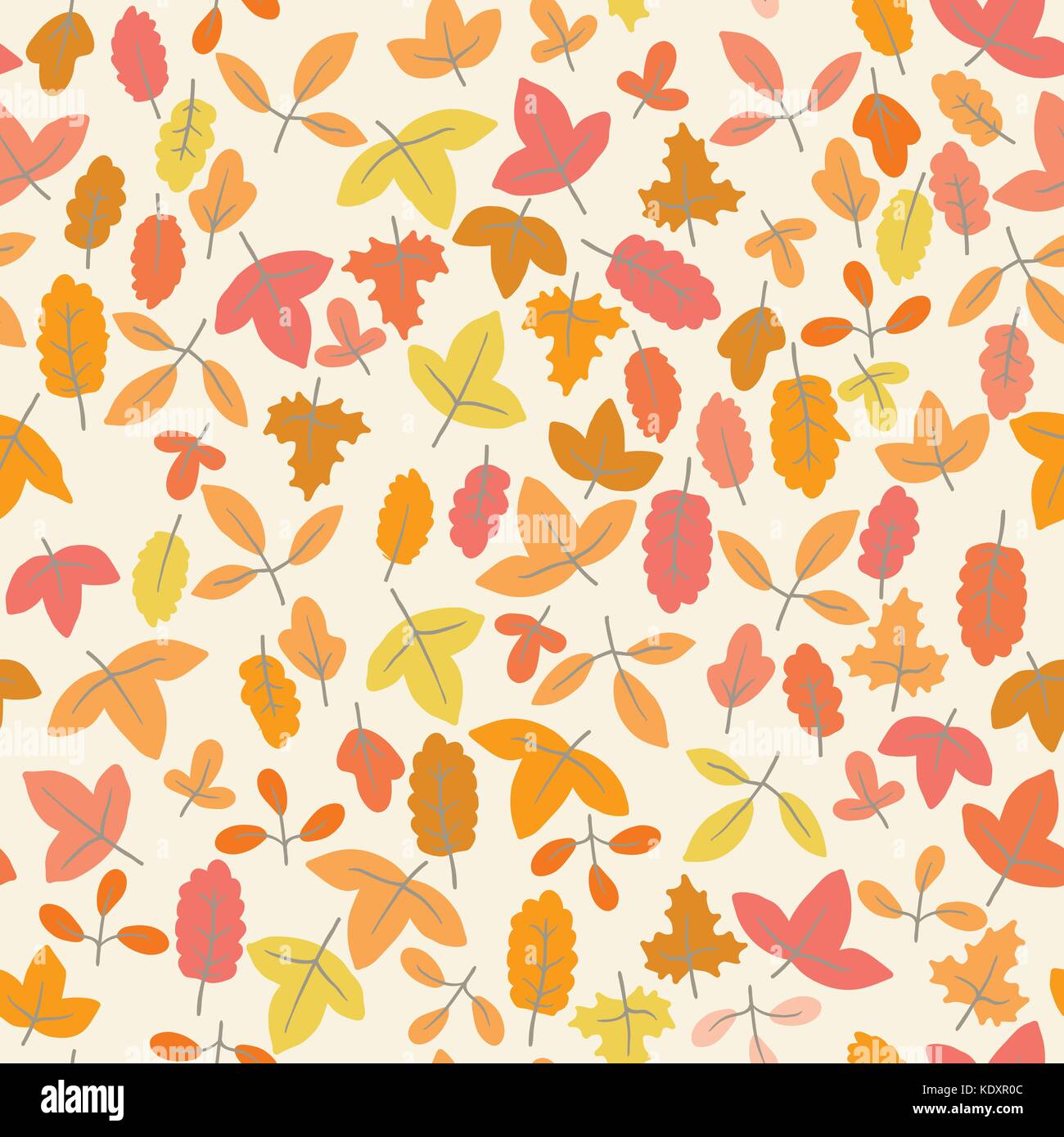 Seamless pattern with autumn leaves Stock Vector Image & Art - Alamy