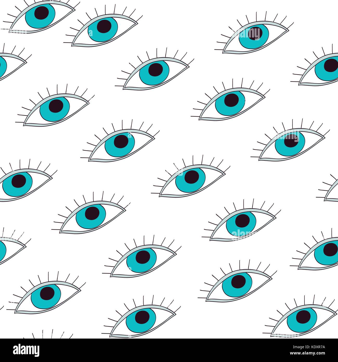 Vector Simple Flat Blue Outline Evil Eye Icons Linear Open Closed Eyes  Images Sleeping Eye Shapes with Eyelash Stock Vector  Illustration of  concept shape 282604784