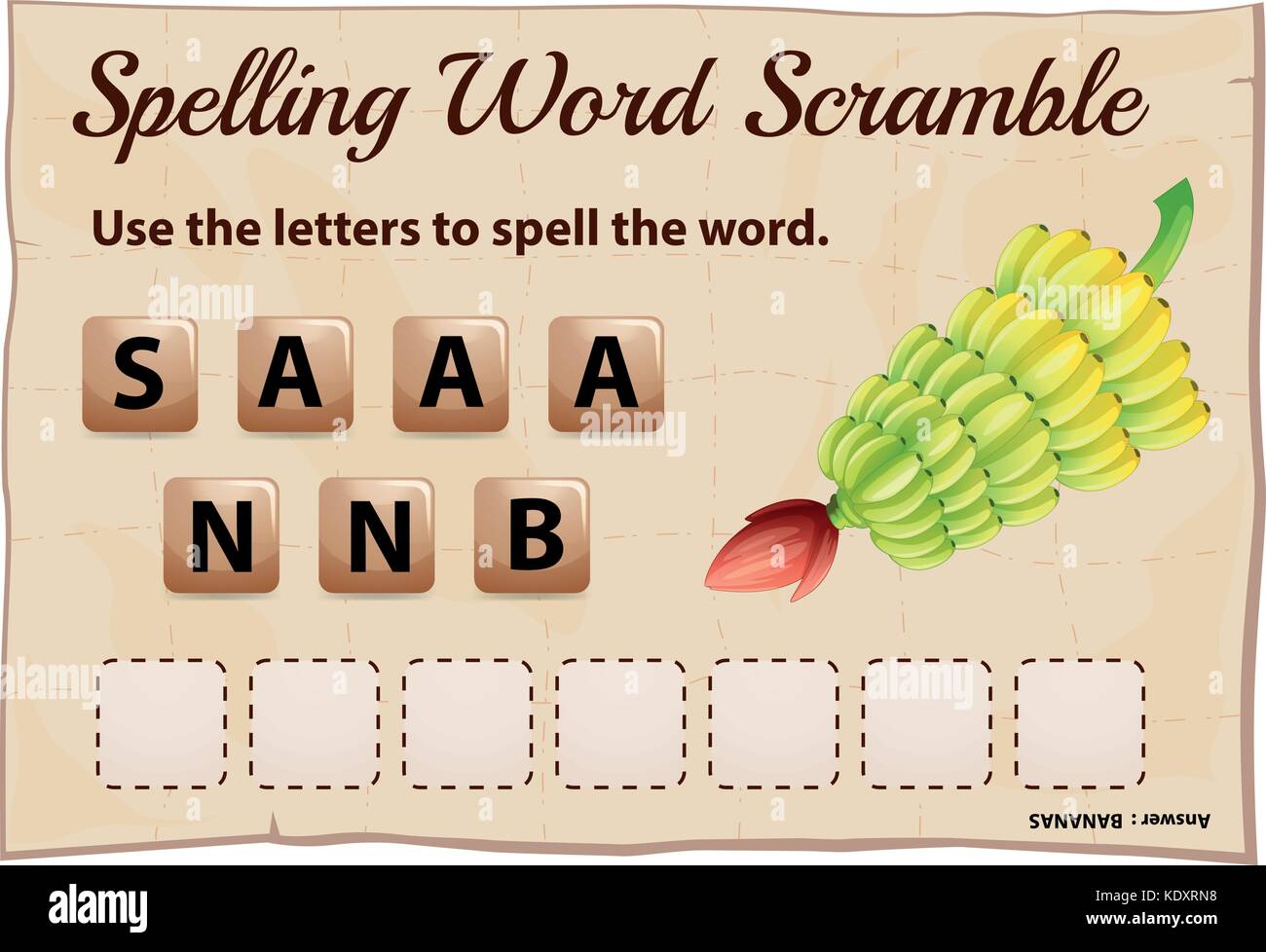 Bananas spelling bananas Stock Vector Images Alamy