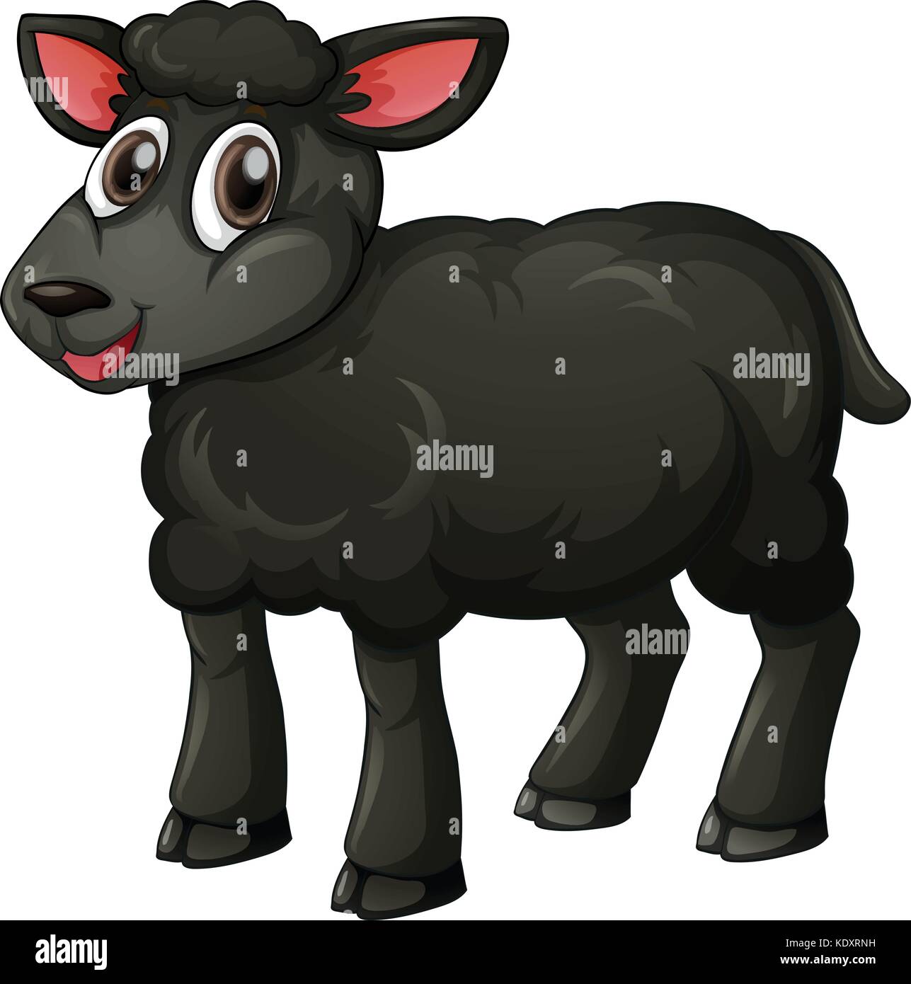 Animated Lamb Clipart Black