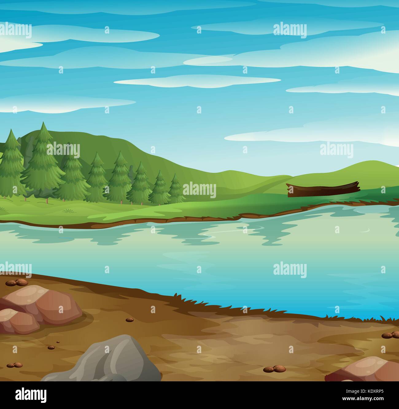 See through mountain lake Stock Vector Images - Alamy