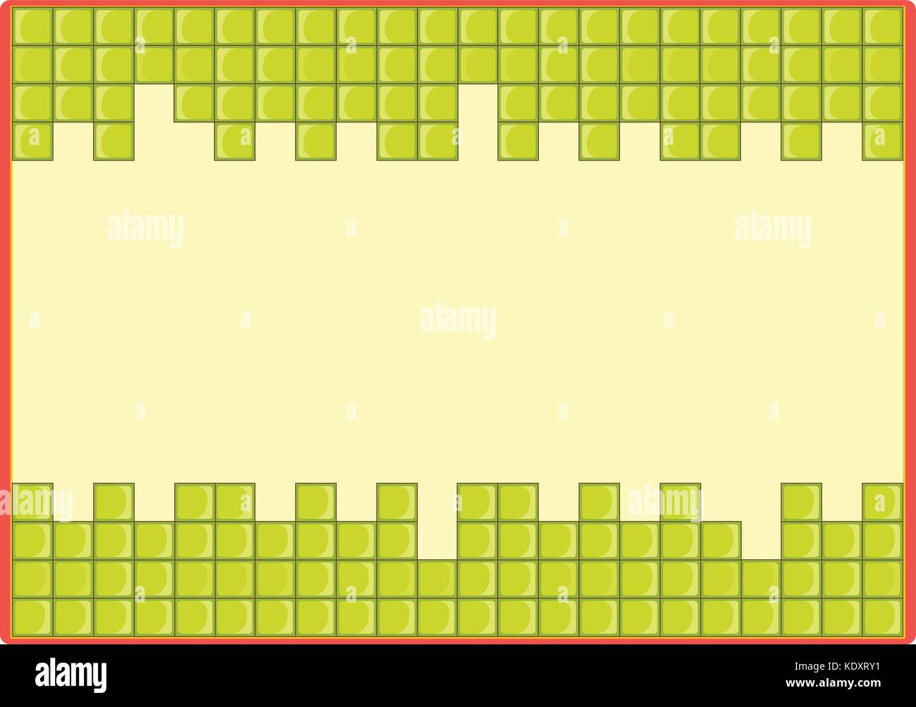 Frame template with green blocks background illustration Stock Vector ...