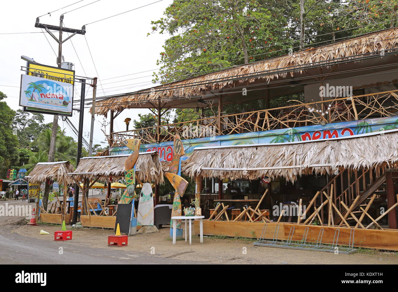 Nema bar and restaurant, Ruta 256, Puerto Viejo de Talamanca, Limón  province, Caribbean Sea, Costa Rica, Central America Stock Photo - Alamy