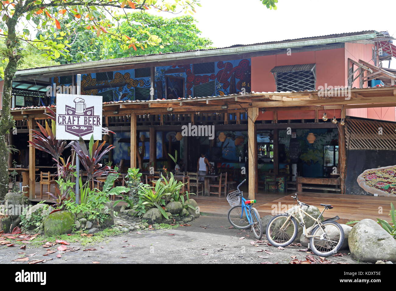 Kaya's Place Hotel and BriBri Springs Brewery, Puerto Viejo de Talamanca,  Limón province, Caribbean Sea, Costa Rica, Central America Stock Photo -  Alamy